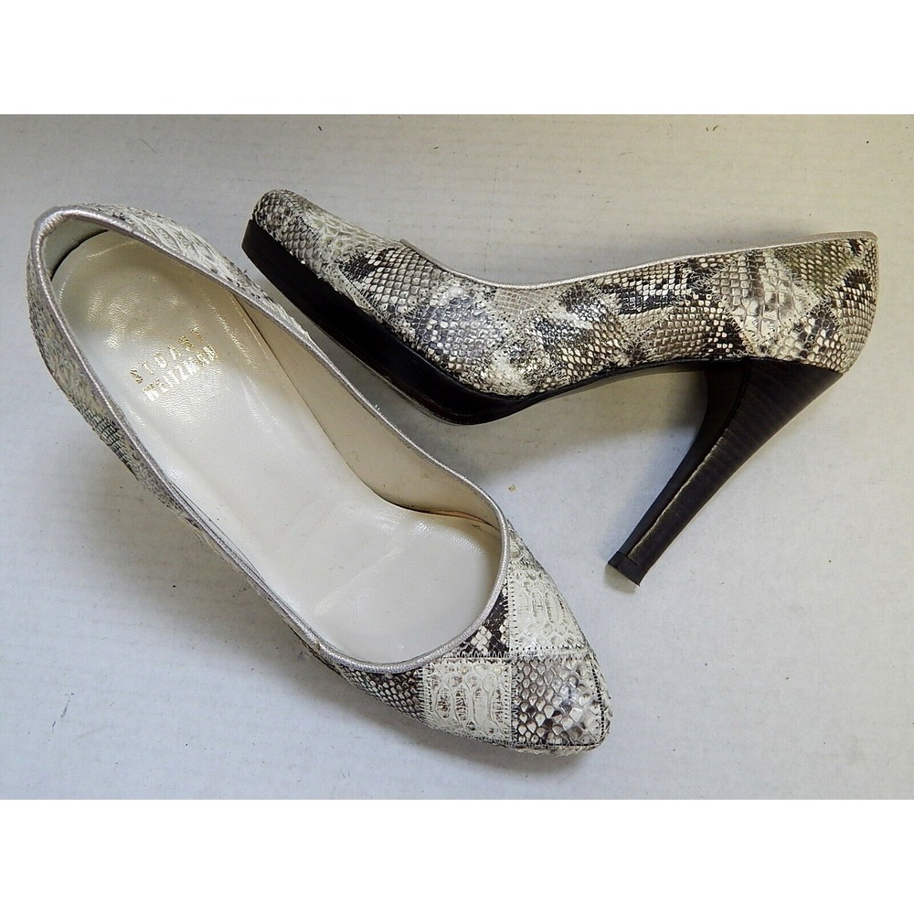 Stuart Weitzman Python Snake Leather Multi Metall… - image 2